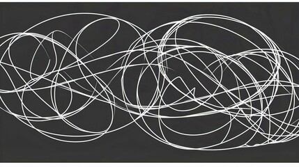 Abstract Art Design Vector Illustration with Circular Lines and Textured Patterns in Motion