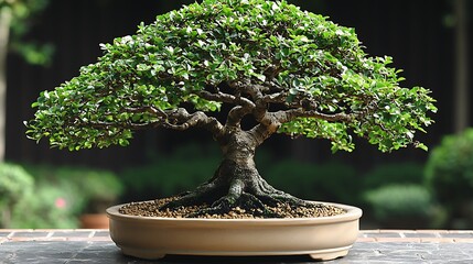 Lush Bonsai Garden Serenity.