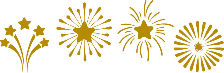 Fireworks on transparent PNG background