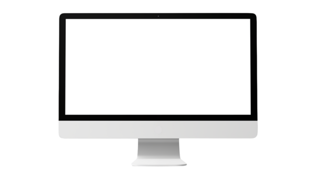 Transparente PNG-Datei verfügbar
Computer monitors with blank white screen Isolated on transparent background