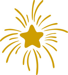 Fireworks on transparent PNG background