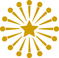 Fireworks on transparent PNG background