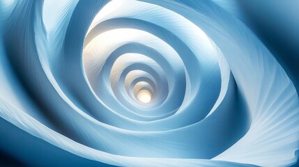 Blue Spiral Water Swirl Vortex Design Digital Illustration Pattern