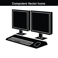 Digital Innovation Icons A Visual Guide to Computer Technology.