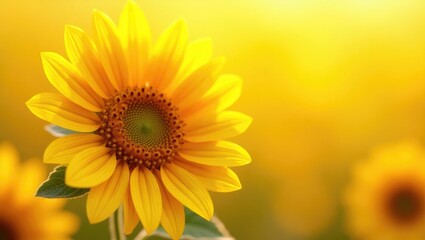 Obraz premium Heliopsis helianthoides, an artificial sunflower, in bloom. A stunning yellow flower against a soft yellow background. Yellow floral backdrop.