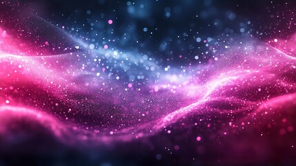 Obraz premium Abstract Night Sky Illustration of a Bright Starfield and Galaxy Cosmos