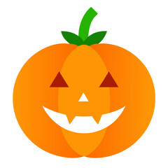 Pumpkin Squash for Halloween and Thanksgiving Flat Color Icon Vector Illustration for Apps, Flat color pumpkin squash icon for Halloween and Thanksgiving, perfect for apps and websites 