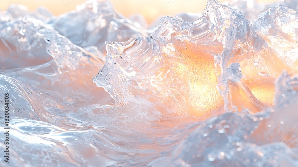 Poster translucent waves abstract background