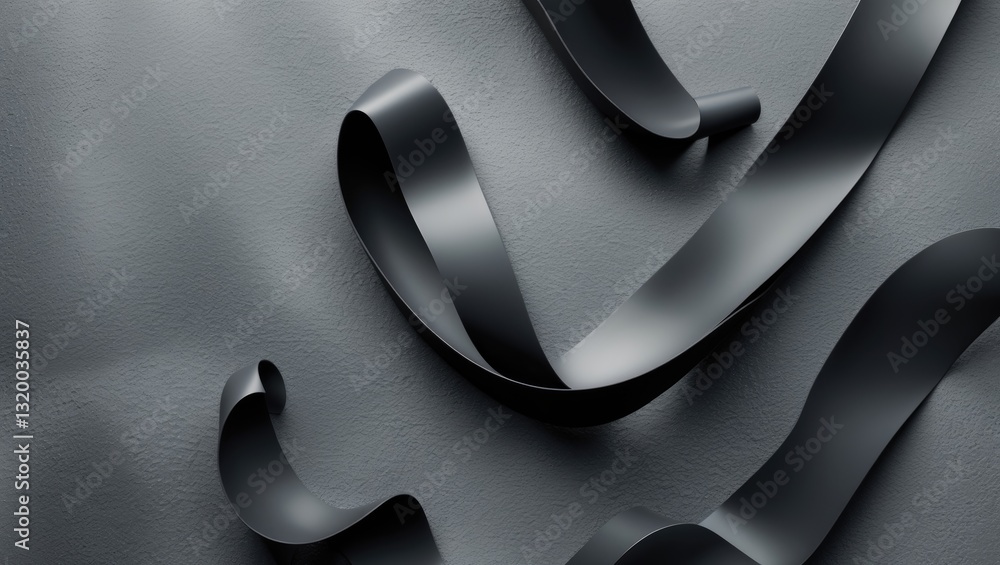Poster grey carbon textured abstract geometric background featuring soaring vertical curved waves in a grap