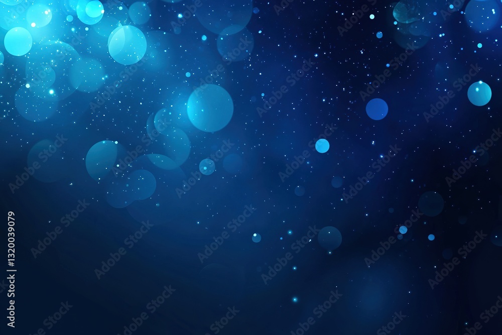 Aufkleber abstract luminous bokeh effect creating a magical atmosphere in shades of blue