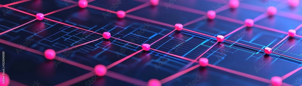Poster analyzing digital networks virtual space graphic design abstract environment close-up data visualiza