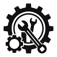 Settings Icon with White Background Vector Illustration, Cartoon, Clipart, Line Art Design, Clean, editable settings icon design with a white background in vector, cartoon, and clipart style.