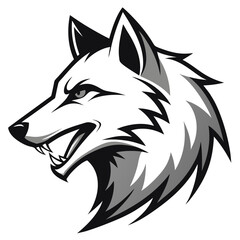 Tribal Tattoo Wolf Designs with White Background Vector Illustration – Cartoons, Clipart, Line Art, Tribal wolf tattoo design with white background, perfect for vector, clipart, and line art projects.