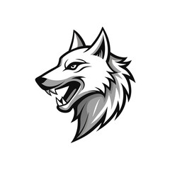 Obraz premium Tribal Tattoo Wolf Designs with White Background Vector Illustration – Cartoons, Clipart, Line Art, Tribal wolf tattoo design with white background, perfect for vector, clipart, and line art projects.