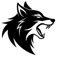 Tribal Tattoo Wolf Designs with White Background Vector Illustration – Cartoons, Clipart, Line Art, Tribal wolf tattoo design with white background, perfect for vector, clipart, and line art projects.