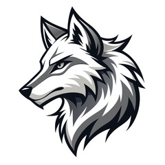 Tribal Tattoo Wolf Designs with White Background Vector Illustration – Cartoons, Clipart, Line Art, Tribal wolf tattoo design with white background, perfect for vector, clipart, and line art projects.