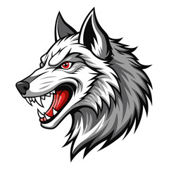 Tribal Tattoo Wolf Designs with White Background Vector Illustration – Cartoons, Clipart, Line Art, Tribal wolf tattoo design with white background, perfect for vector, clipart, and line art projects.