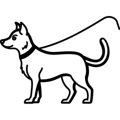 Vector Black Silhouette of a Dog Head Isolated on White Background - Cartoon Clipart Design, Vector black dog head silhouette on white background, ideal for design and clipart use.