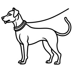 Vector Black Silhouette of a Dog Head Isolated on White Background - Cartoon Clipart Design, Vector black dog head silhouette on white background, ideal for design and clipart use.