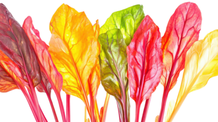 colorful autumn leaves isolated on white background