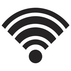 Wifi Wireless Internet Signal Icon - Flat Design for Apps, Vector Illustration, Cartoons, Clipart, Wifi wireless internet signal icon, flat vector design for apps, cartoons, clipart, and more.