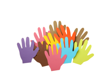 PNG, Population Day, palms, isolated on white background.