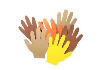 PNG, Population Day, palms, isolated on white background.