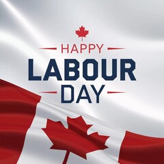 Celebrating Labour Day with Canadian Pride and National Flag Imagery ,AI generated