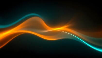 Noise Texture Grainy Banner Teal Orange Black Blue Glowing Abstract Color Wave Copy