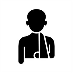 cast Icon. Symbol isolated white background. vector illustration. color editable.