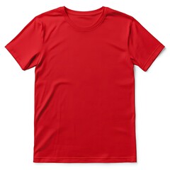 Red t-shirts, with soft fabric and a simple design, perfect for casual or everyday wear The t-shirts are isolated on white background