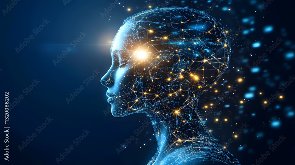 Poster exploring robotics ai-powered virtual business expansion global connectivity digital innovation futu