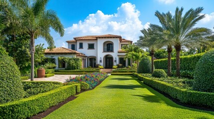 Obraz premium Elegant Villa with Garden