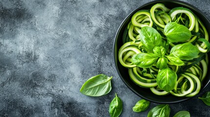 Obraz premium Fresh Basil and Zucchini