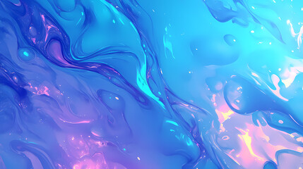 Abstract fluid art with vibrant blue and purple swirls, creating a mesmerizing background effect