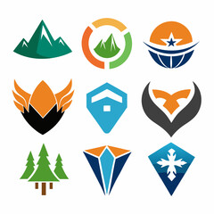 Set of logo collections Business elements for business branding in white background