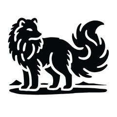 Fototapeta premium Arctic Fox Silhouette in Snow