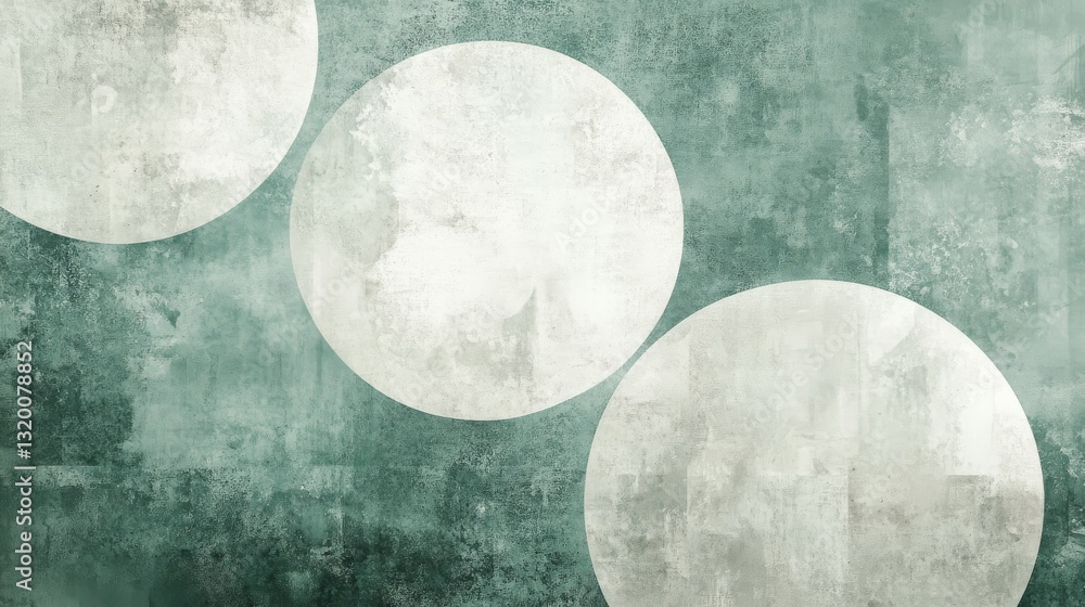 Poster three overlapping light circles set against a textured background