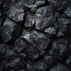 Dark, rough rock texture; mountainside background; industrial design