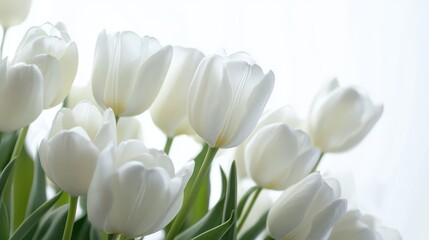 Delicate blossoms or flowers in the corner of a white gray background