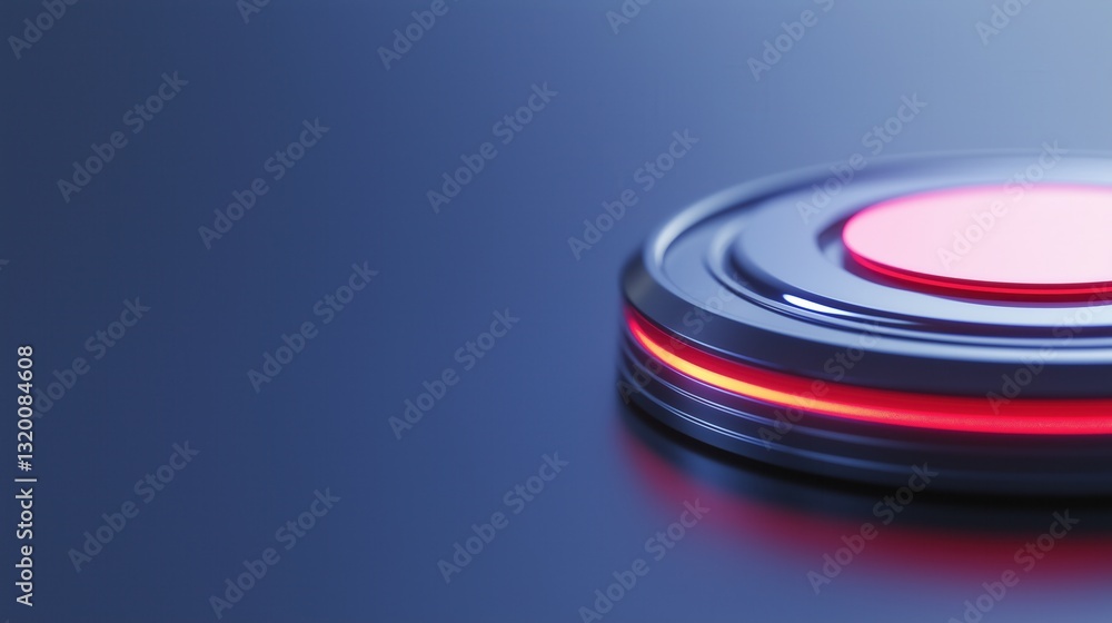 Poster futuristic ai driven system for fraud detection and monitoring with sleek design and red light featu