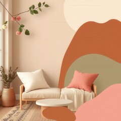 a harmonious palette of earthy tones