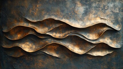 An abstract textured artwork showing layered waves and artistic surfaces