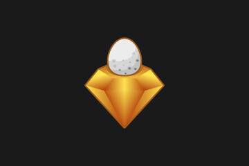 diamond ring with an egg