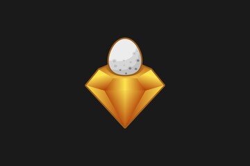 diamond ring with an egg