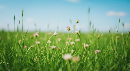 Fototapeta premium Open Meadow Distant Horizon