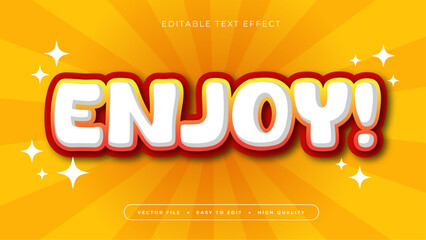 Enjoy Cartoon Style 3D Bold Text Effect