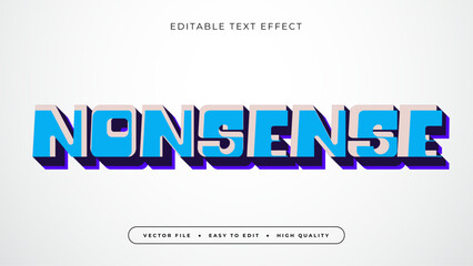 Nonsense text effect editable cartoon and comic text style