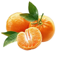 Delicious tangerines, isolated
