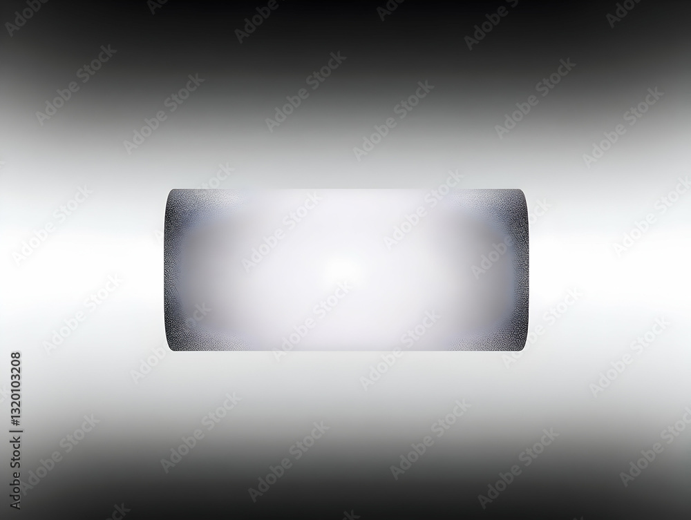 Poster abstract 3d render of a cylindrical shape with a textured surface and gradient background